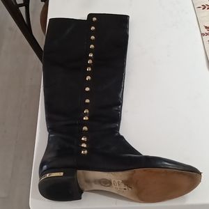 Michael Kors, 7.5, Black, Leather Boots
